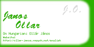 janos ollar business card