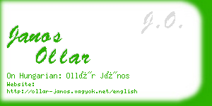 janos ollar business card